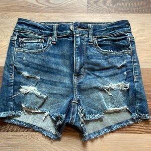 american eagle high rise shorts
